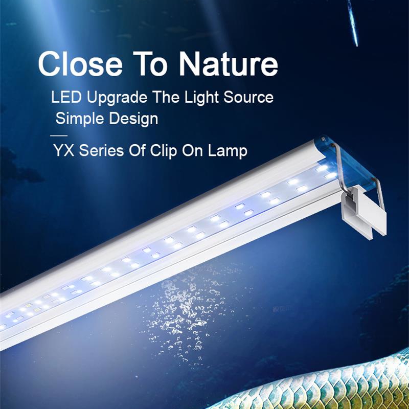 Aquarium Plant Grow Light - Clip impermeável extensível na lâmpada para