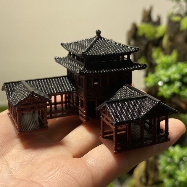 Planted Aquarium Models - Plásticos Estilo Chinês Modelo Arquitetônico Antigo