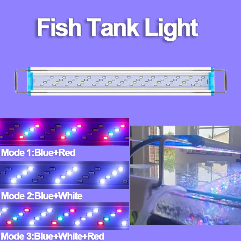Aquarium Plant Grow Light - Luz do tanque de peixes 18cm