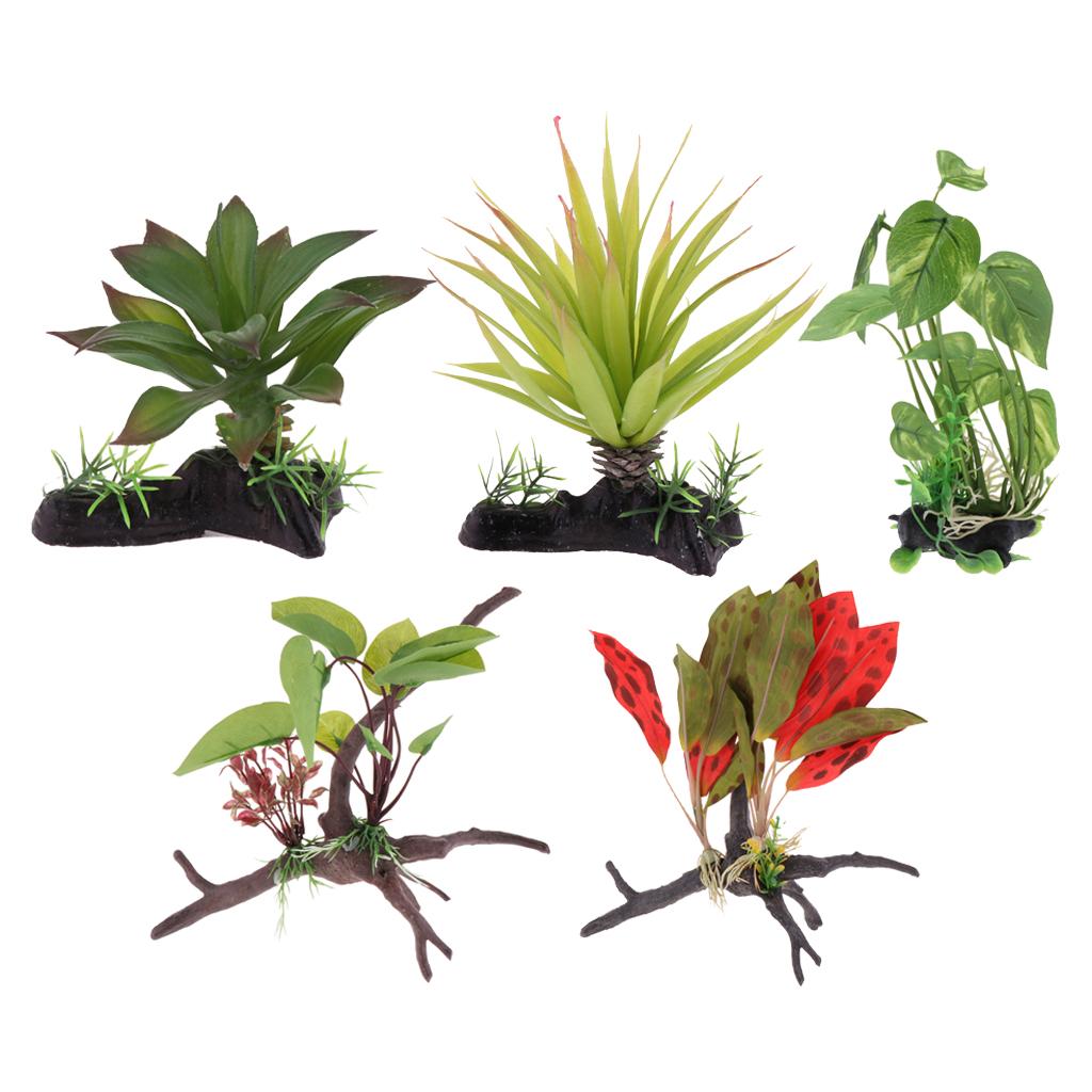 Aquarium Plant Vine - Réptil terrário planta artificial selva videira