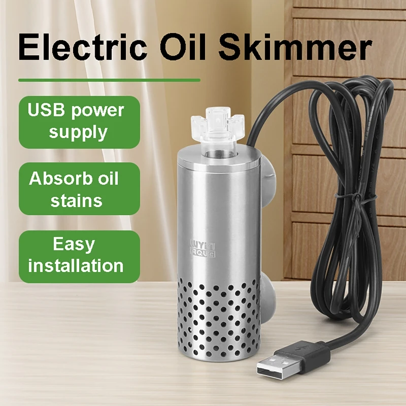 Planted Aquarium Tools - Filtro Elétrico USB de Aço Inoxidável