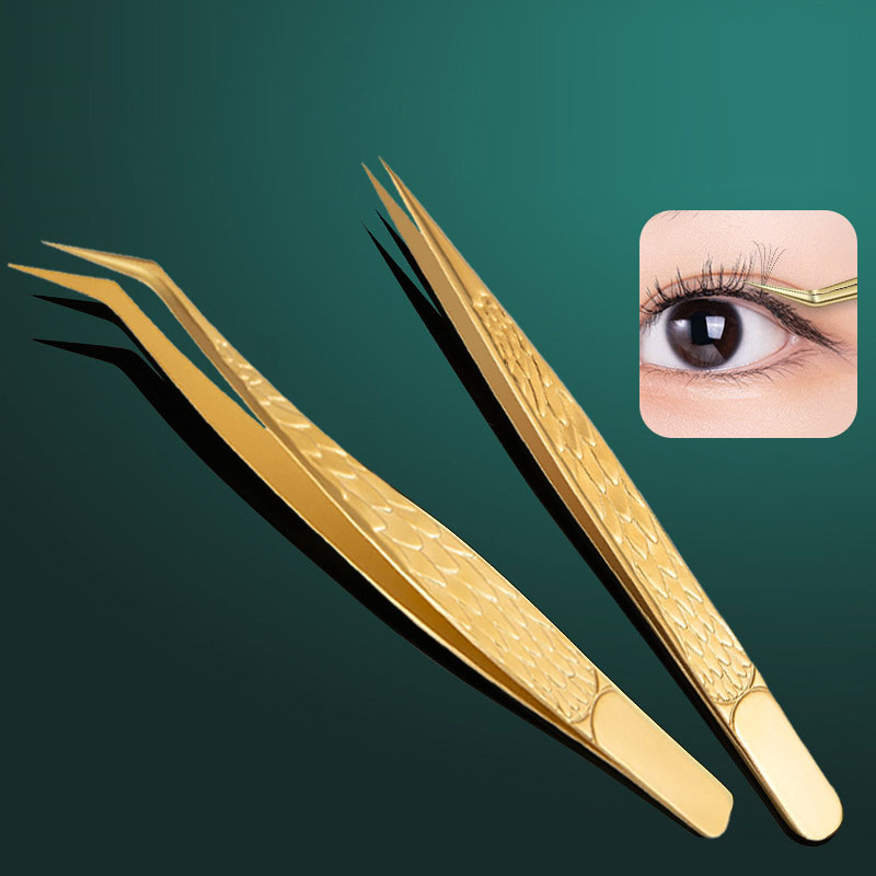 Planted Clip Tweezers - Pinças de aço inoxidável para cílios