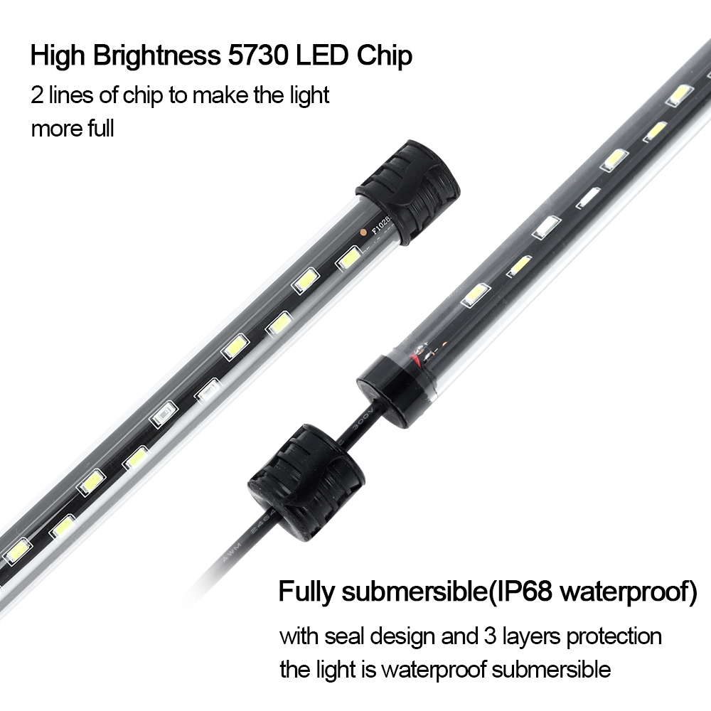 Luz de aquário led planta cres - Aquarium Plant Grow Light avaliação e preço