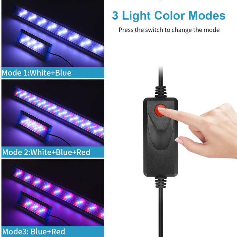 Luz do tanque de peixes 18cm 2 - Aquarium Plant Grow Light avaliação e preço