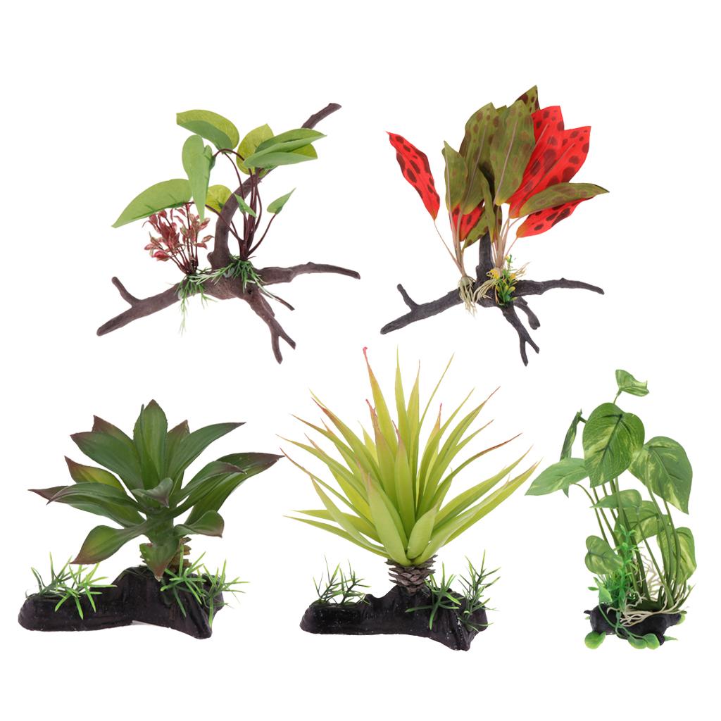 Réptil terrário planta artific - Aquarium Plant Vine avaliação e preço