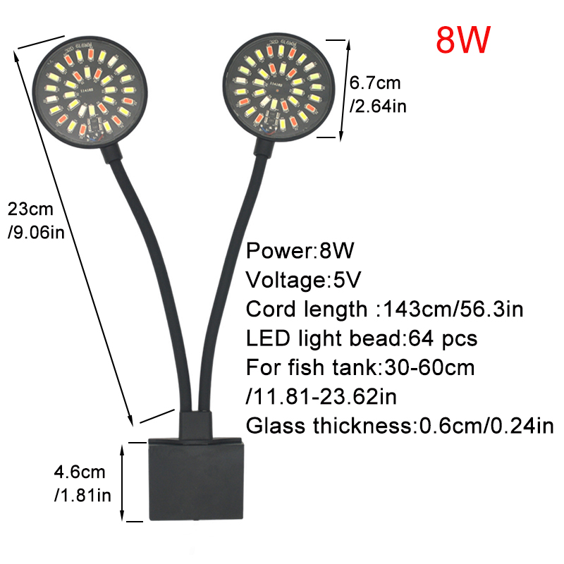 Usb aquário led luz tanque de  - Aquarium Plant Grow Light avaliação e preço