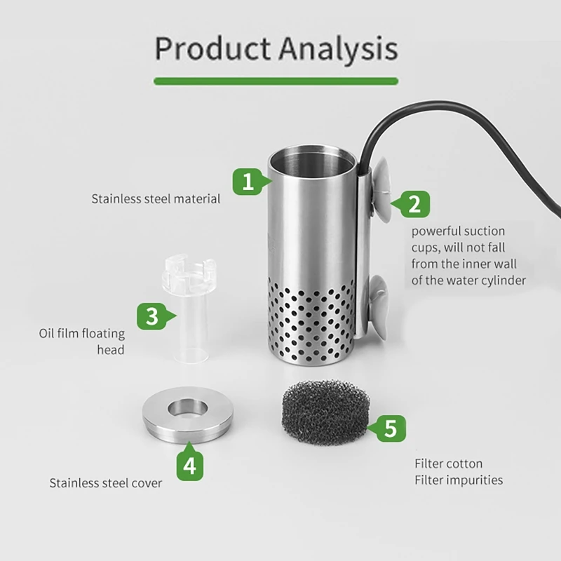 Filtro Elétrico USB de Aço Ino - Planted Aquarium Tools avaliação e preço